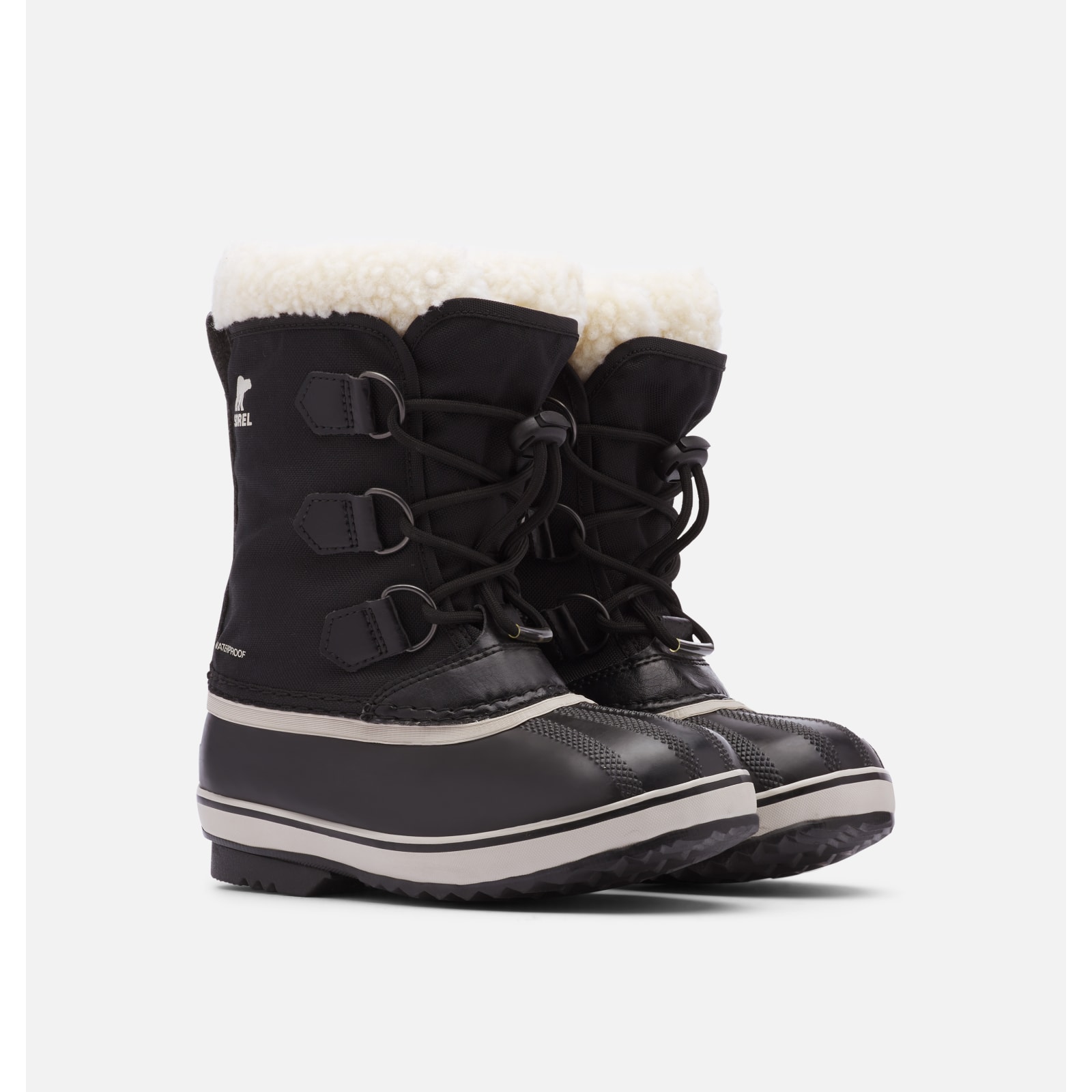 Youth Kids Yoot Pac Black Nylon Boots