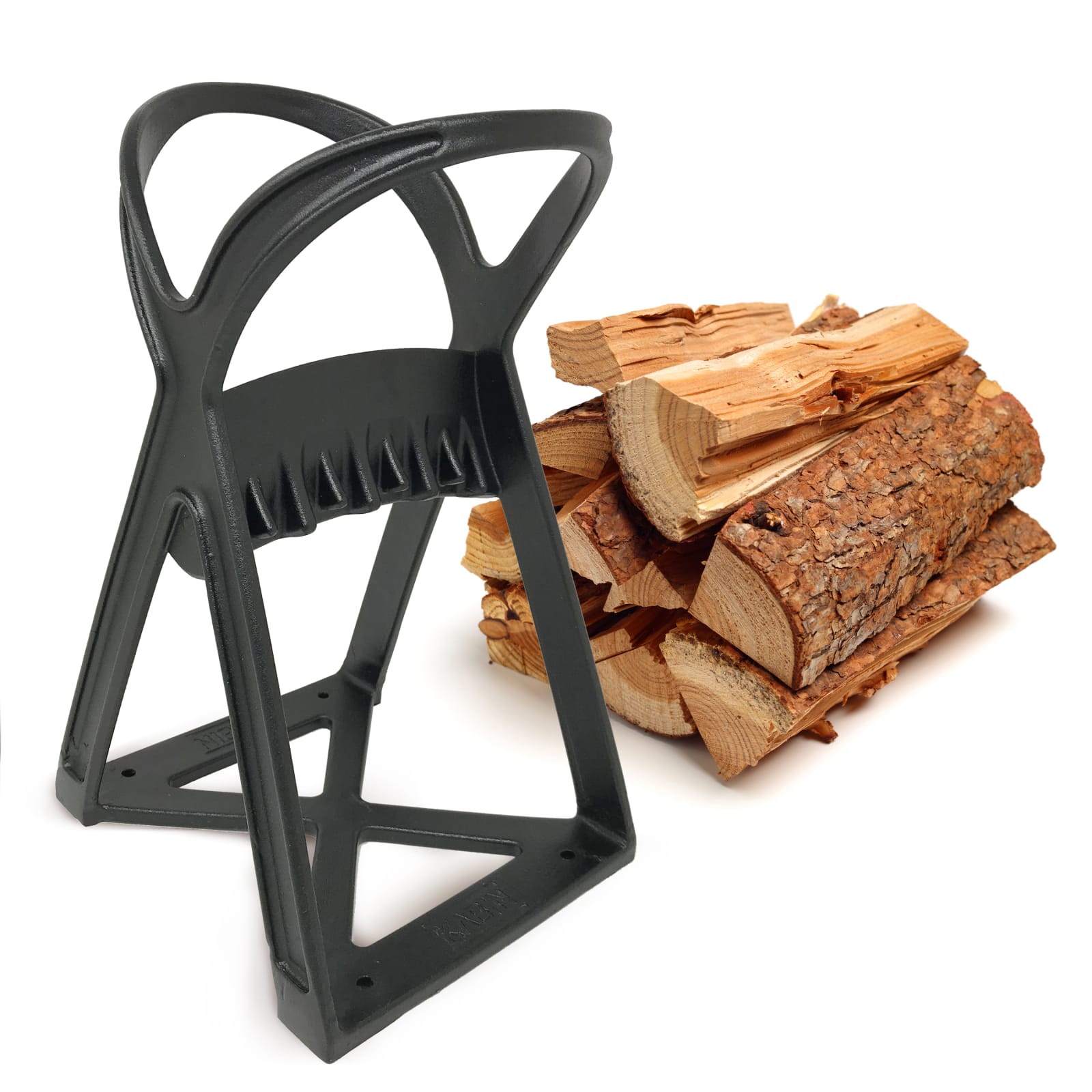 Steel Kindling Splitter, Manual Firewood Cracker for Home, Camp