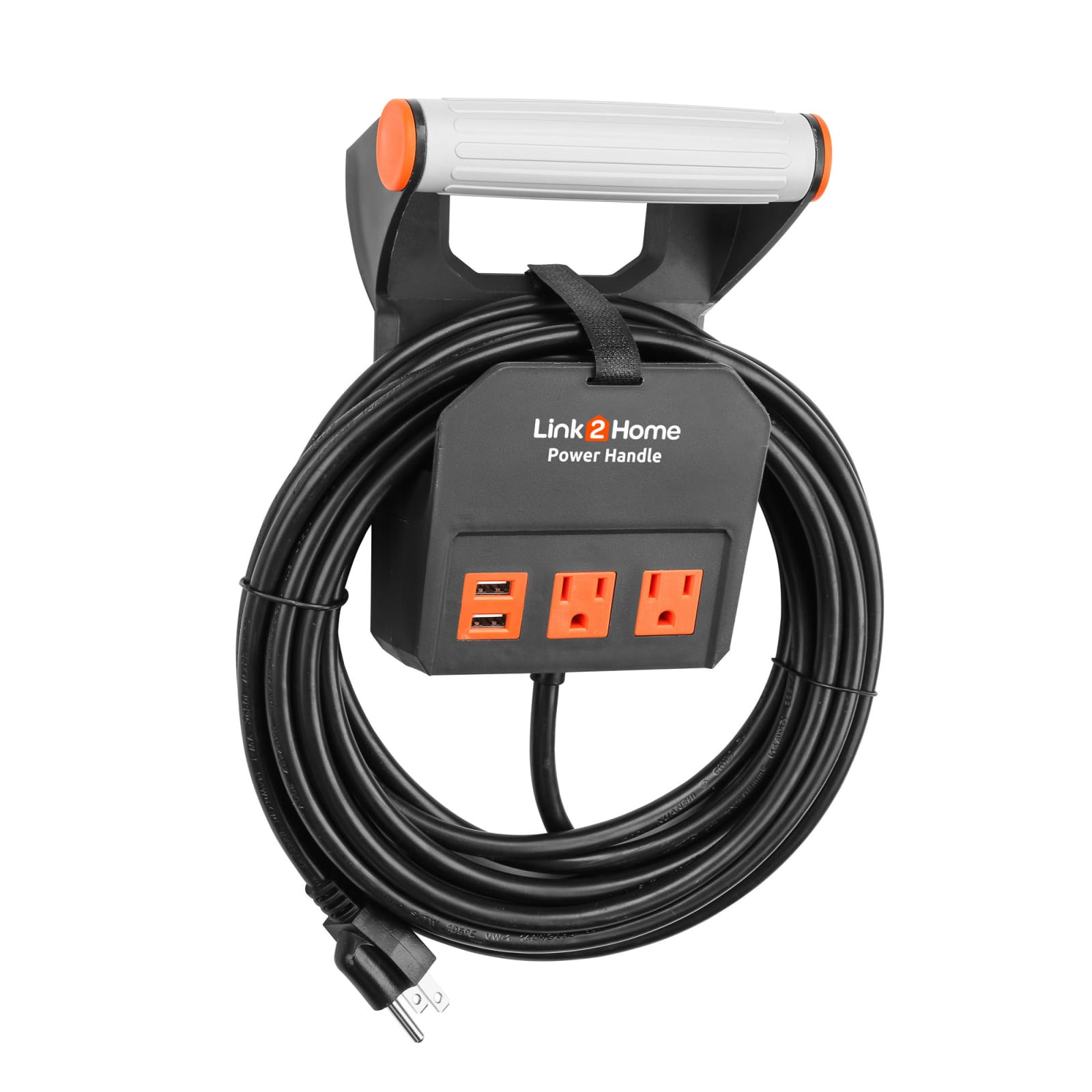 20 ft Power Handle 14AWG SJT w/ 2 Grounded Outlets & 2 USB 3.1A by Link2Home  at Fleet Farm