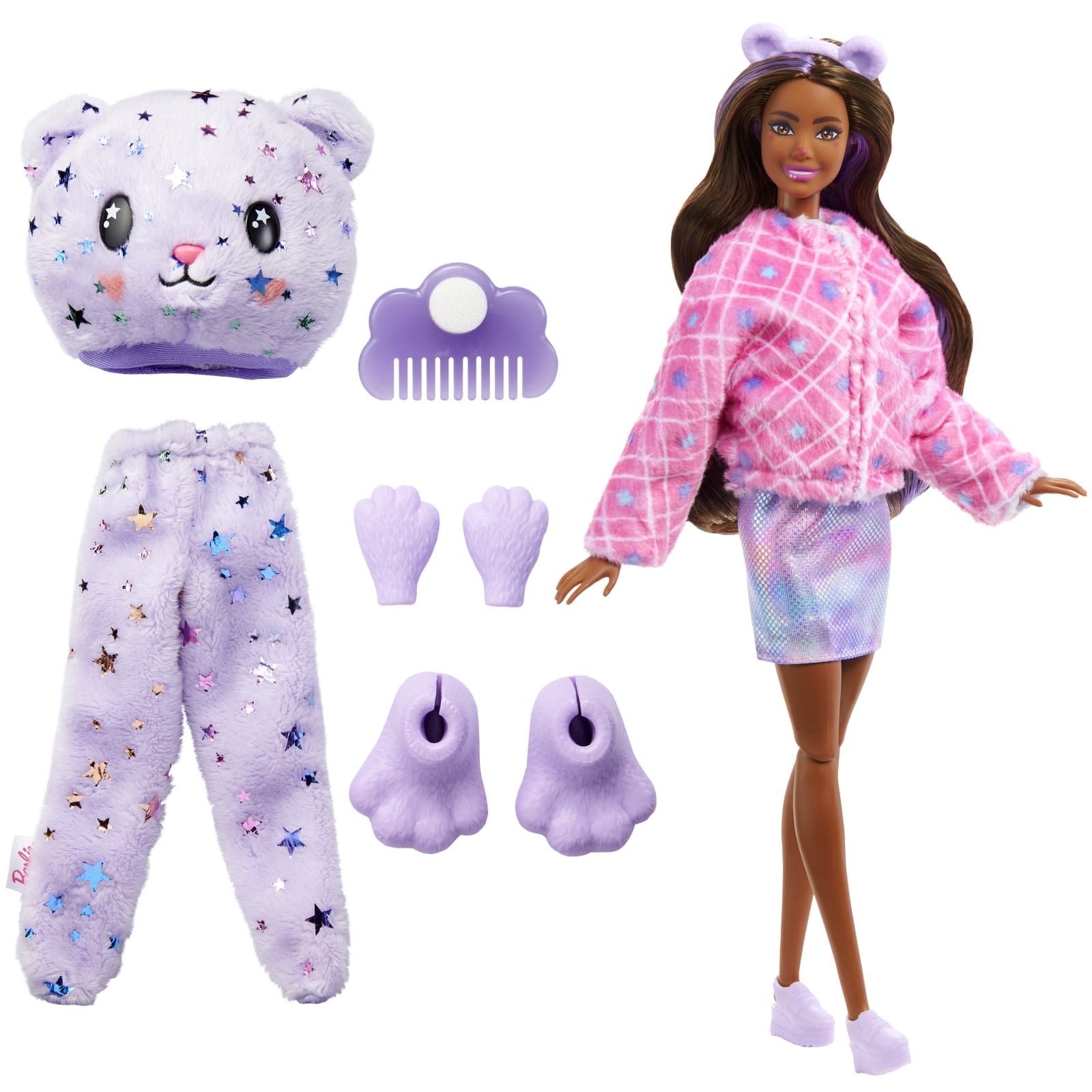 Doll Cutie Reveal Teddy Plush Costume Doll w/ Pet by Barbie at
