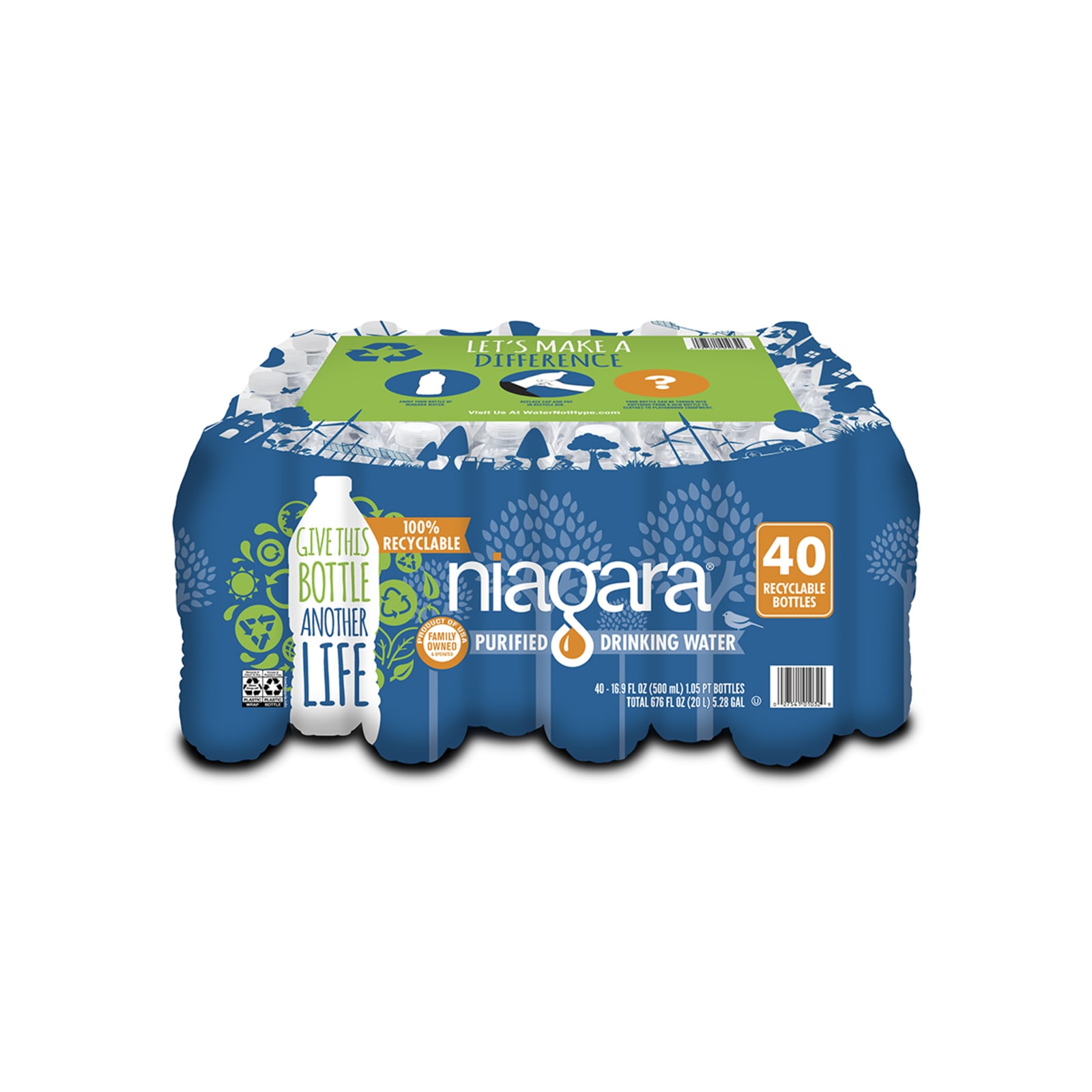 Niagara 24-Pack 8-fl oz Purified Bottled Water in the Water department at