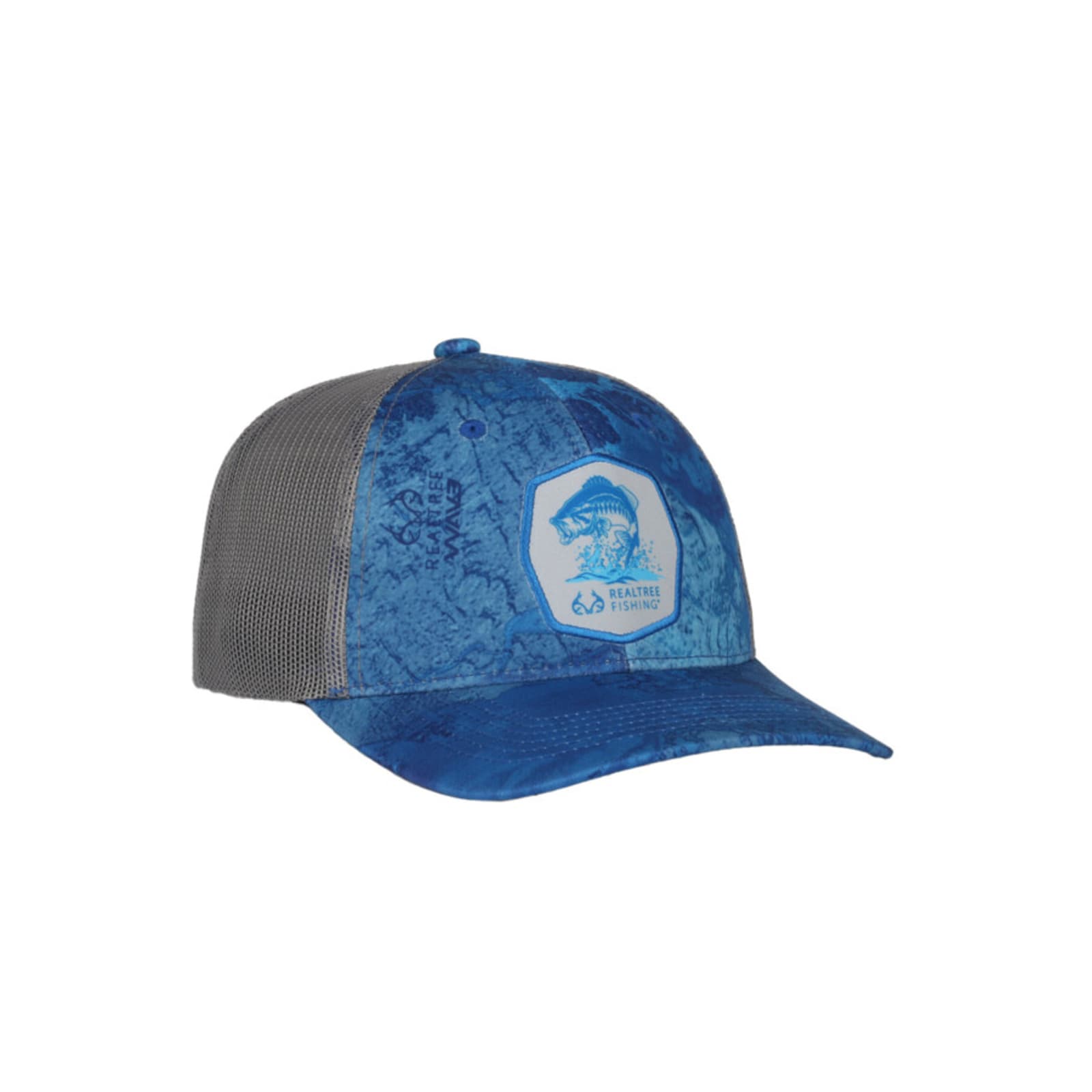 Realtree Fishing Logo Mesh Back Hat, Size: One size, Blue