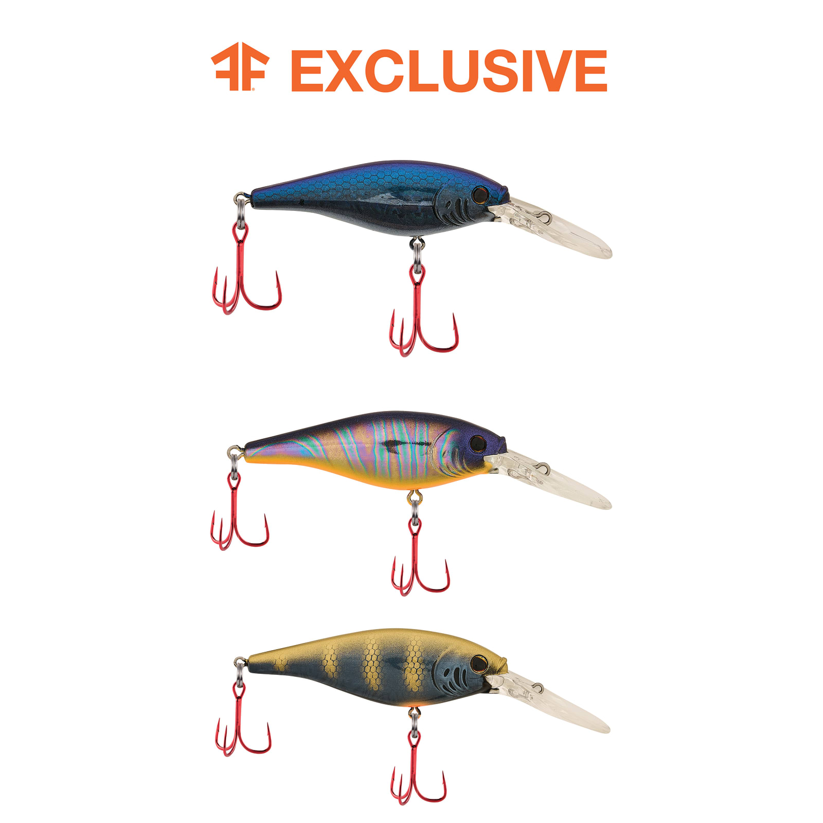 Oil Slick Flicker Shad Pro-Pack Crankbait - 3 Pk