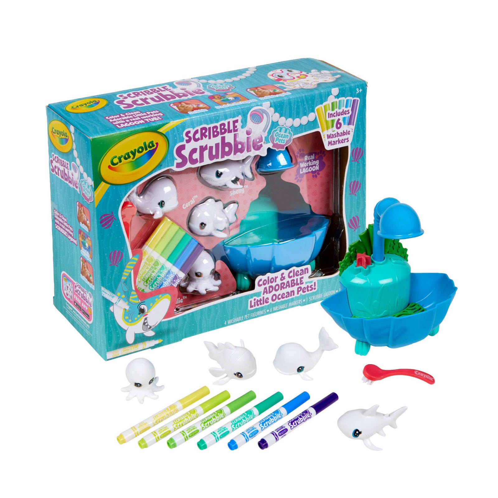 Crayola Glow Lagoon Scribble Scrubbie Ocean Pets - 74-7507