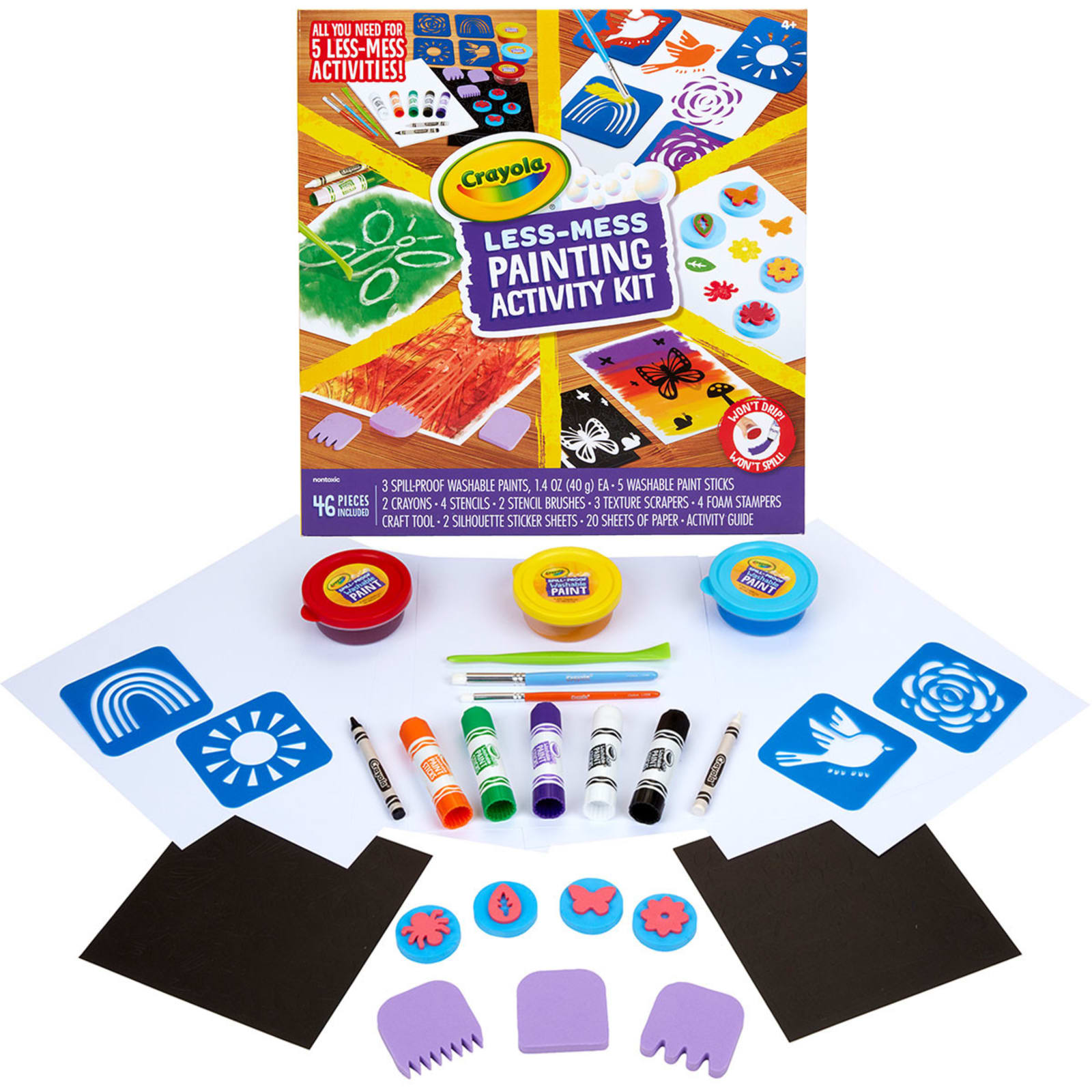  Crayola Art Activity Set, Mess Free Craft Kit for Kids