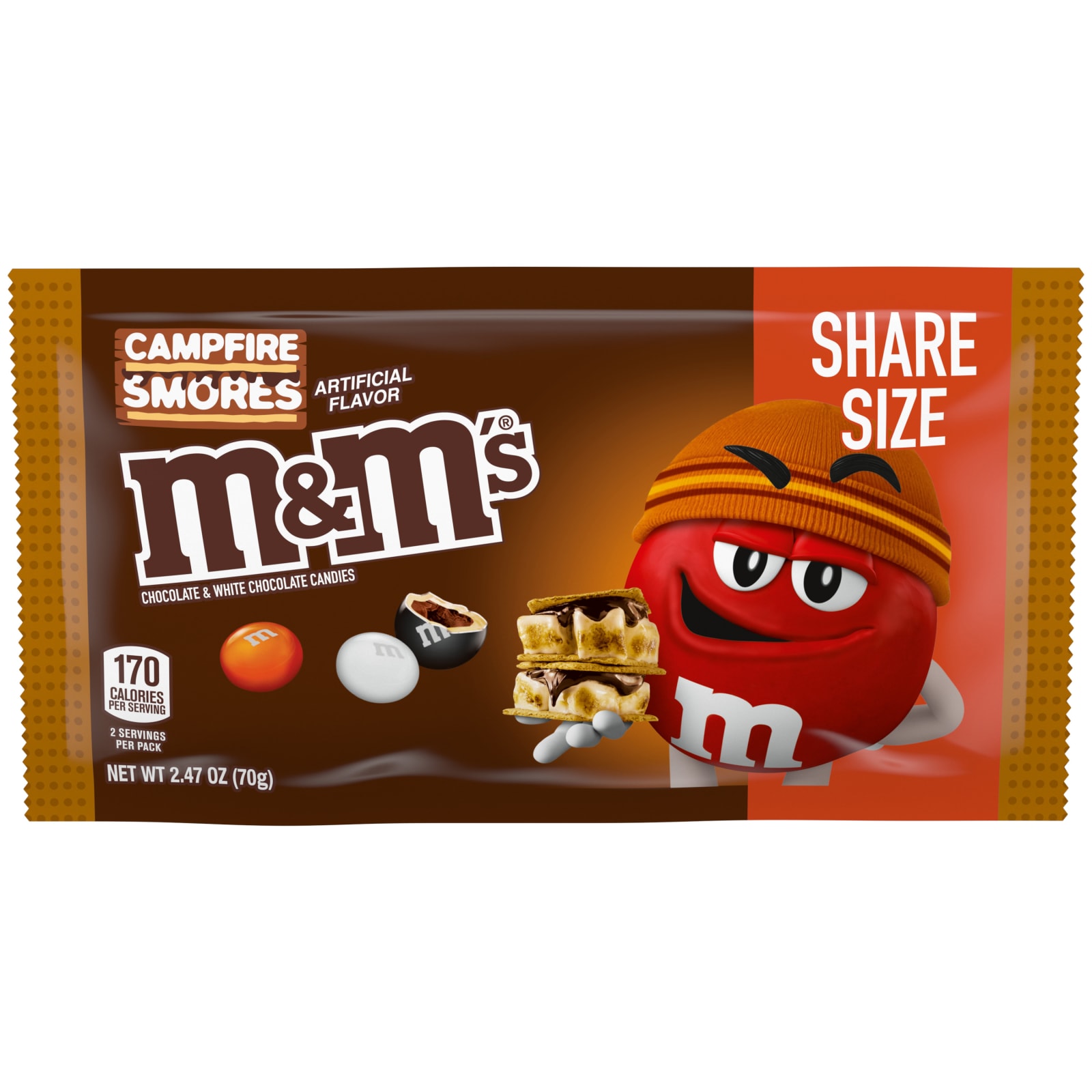 M&M's Campfire Smores Share Size 2.47 oz. Bag, 2.47 oz. Bag