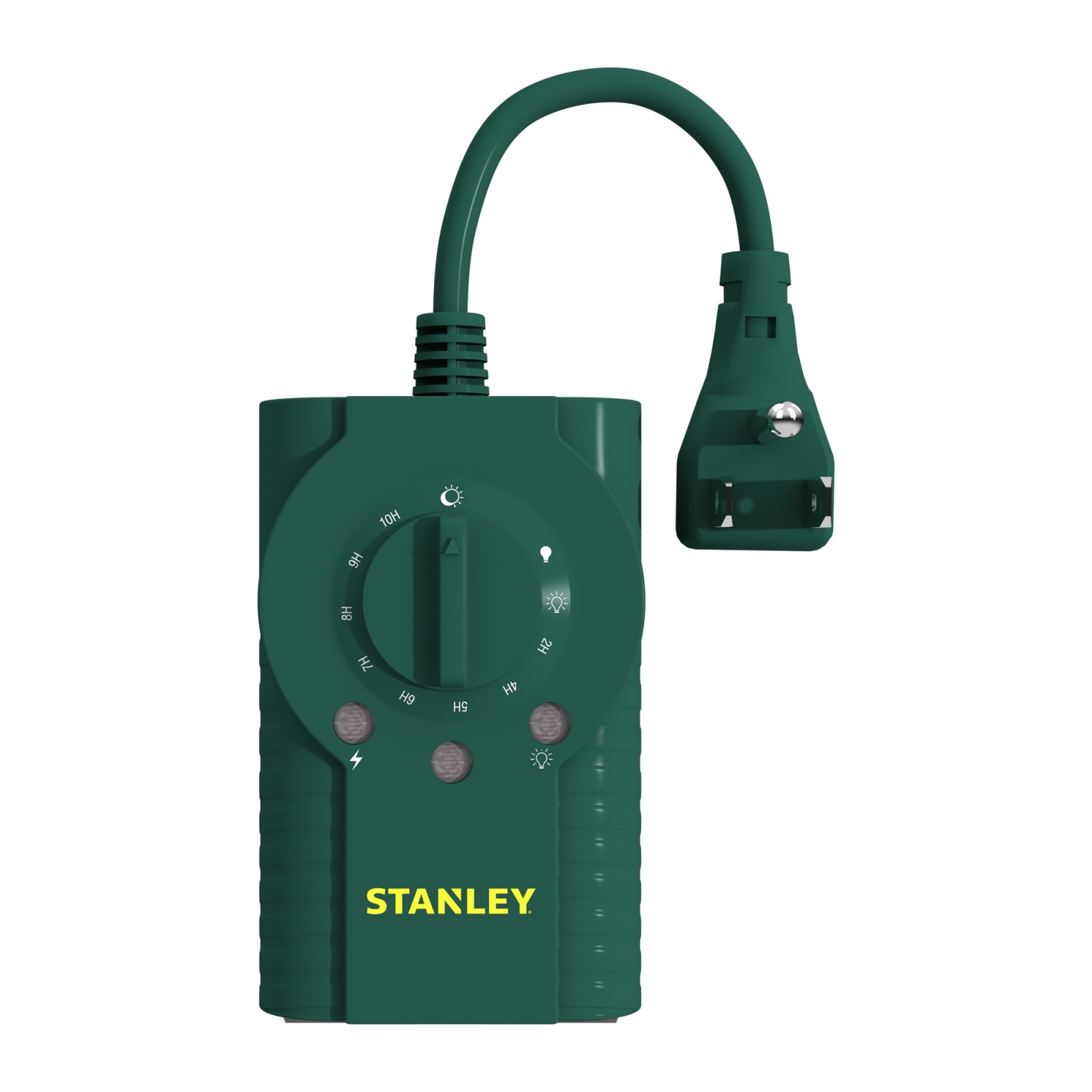 Stanley 2-Outlet Black Outdoor Remote Control Twin