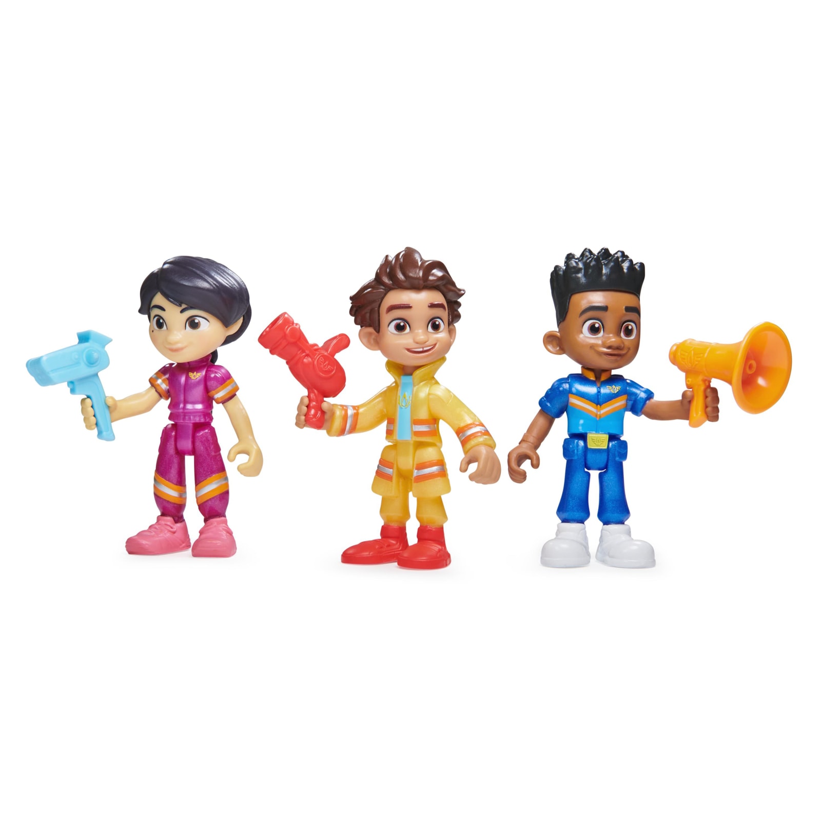 Disney Junior Firebuds Action Figures Gift Pack with 3 Collectible Kids Toys Bo, Jayden and Violet and Accessories, for Ages 3 and Up