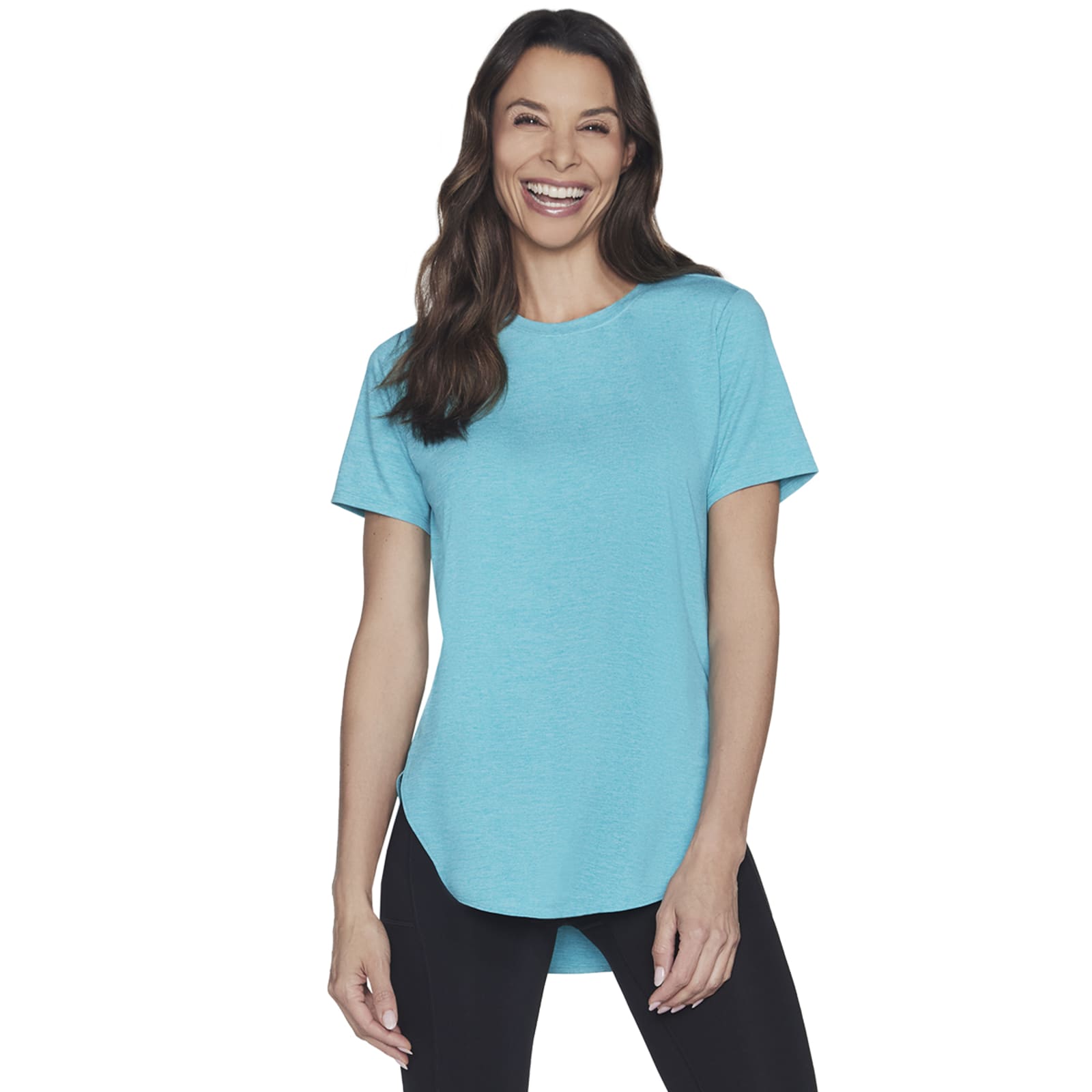 Skechers Godri Swift Tunic Tee (Gunmetal/Royal) Women's Clothing -  ShopStyle Tops