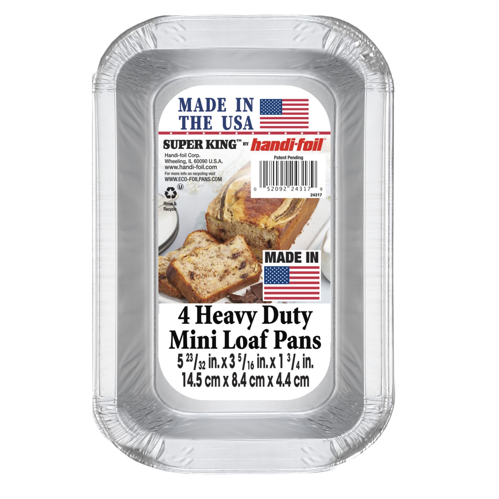 Handi-Foil 1 lb. Mini Aluminum Foil Loaf/Bread Pan -Disposable