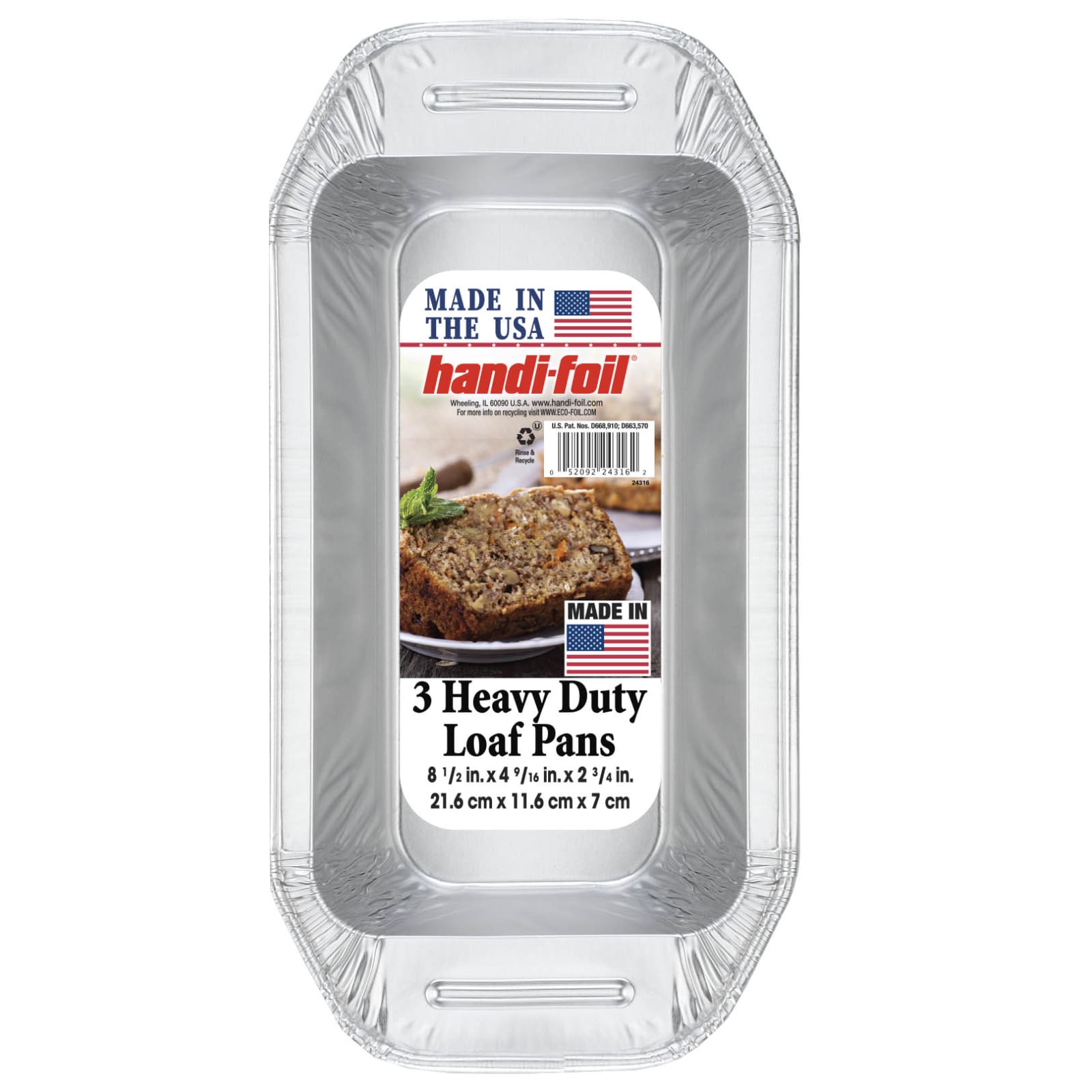 Handi-Foil 1 lb. Mini Aluminum Foil Loaf/Bread Pan -Disposable