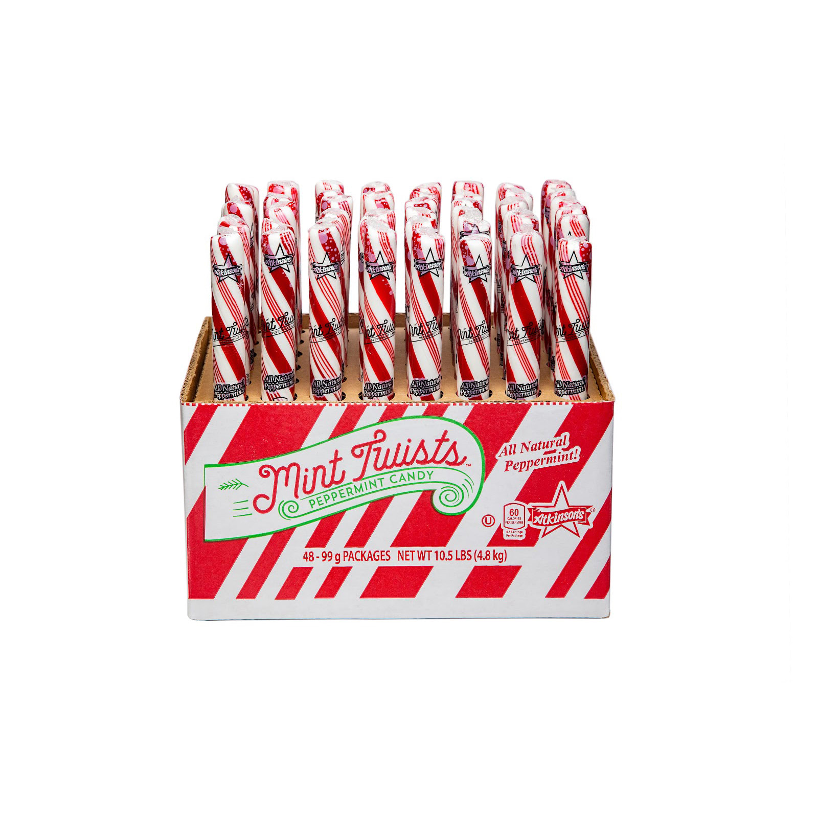 Atkinson's Mint Twists Giant Peppermint Stick 2 LB - All City Candy