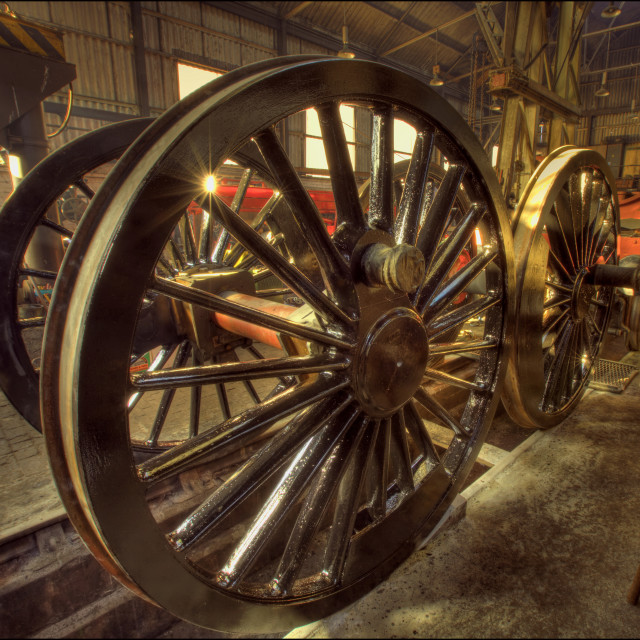 "Train Engine workshop" stock image