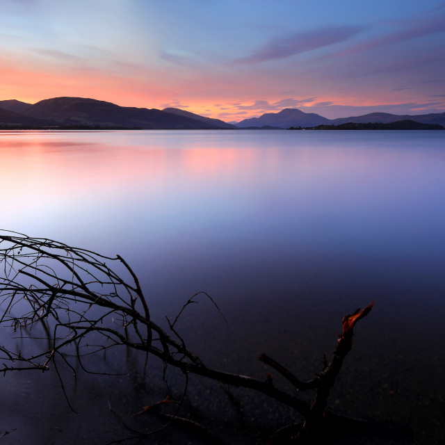 "Loch Lomond Sunset" stock image