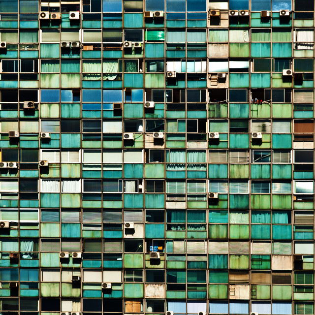 "Details of an Old Office Building in Montevideo, Uruguay" stock image