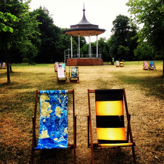 "Deck chairs" stock image