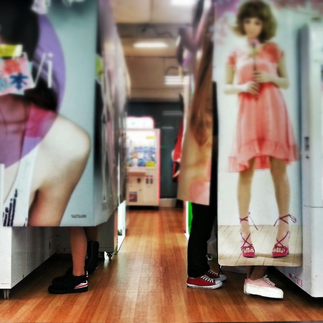 "Photo booth madness in Mongkok, Hong Kong" stock image