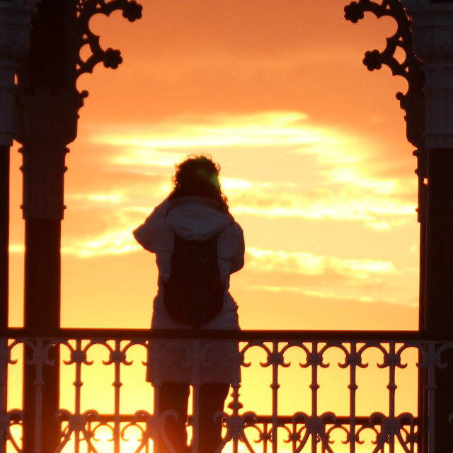 "Staring at the Sun" stock image