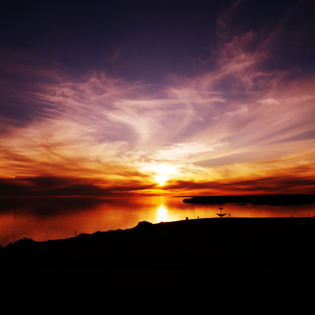 "Sunset at St. Kilda, South Australia" stock image