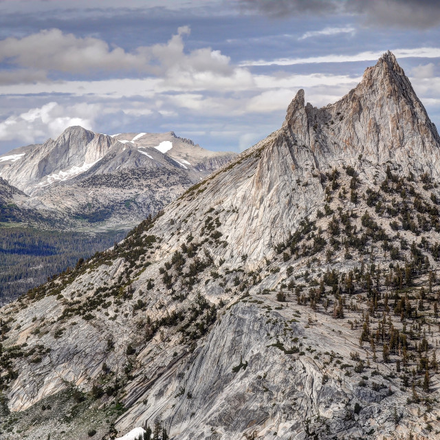 "Cathedral Peak and Mount Conness" stock image