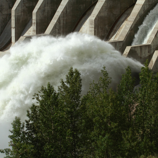 "Ghost Hydroelectric Dam" stock image