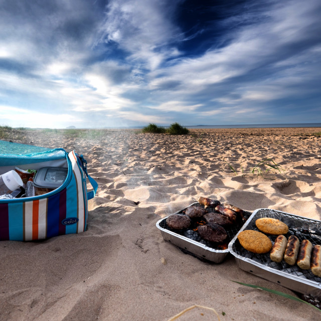 "Beach BBQ" by Jeff Carter - $12.33 "Beach BBQ" stock image