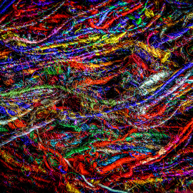 "Coloured silk thread" stock image