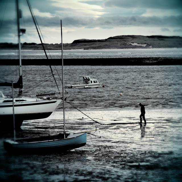 "As the tide goes out..." stock image