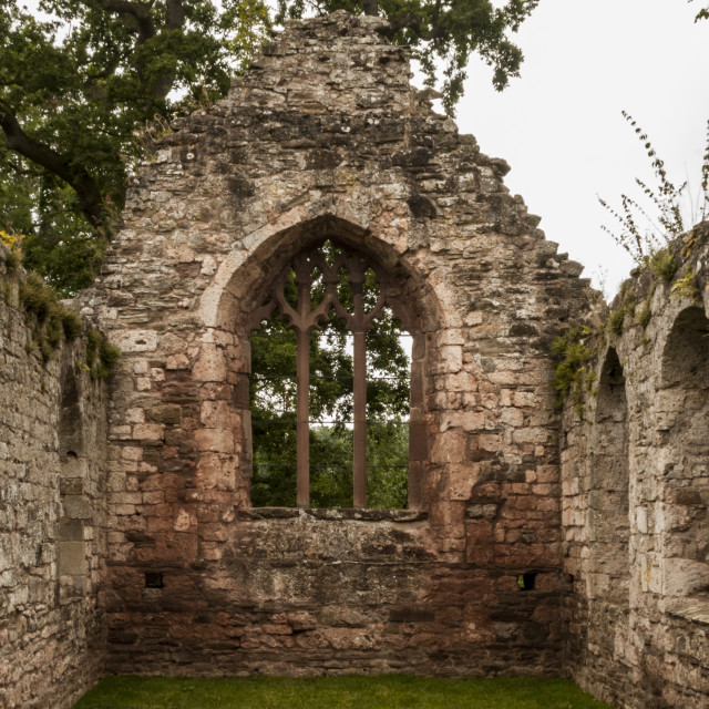 "The Ruined Chapel Interior" stock image