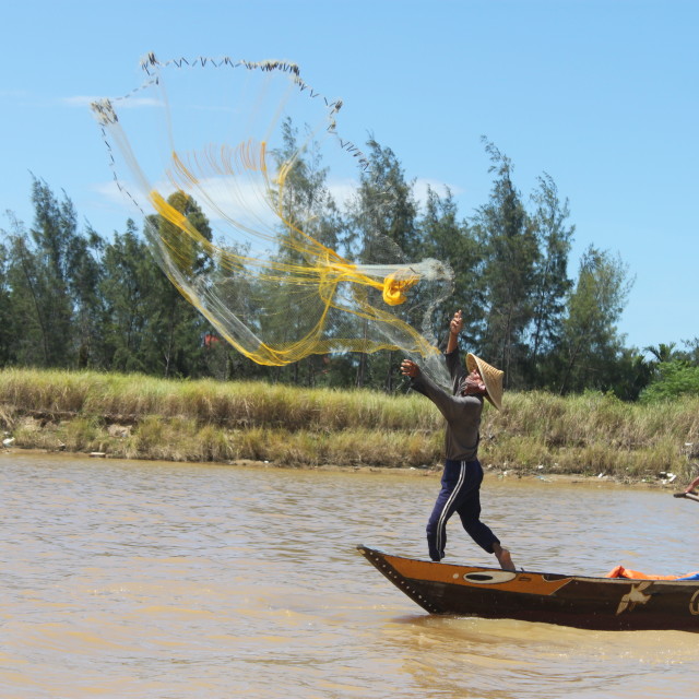 "Casting the net" stock image
