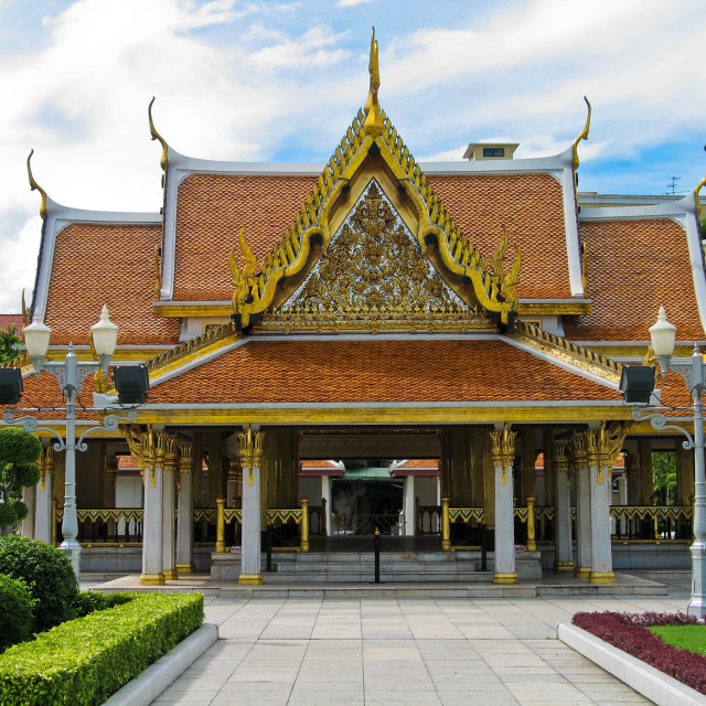 "Small temple in Bangkok - Thailand" stock image