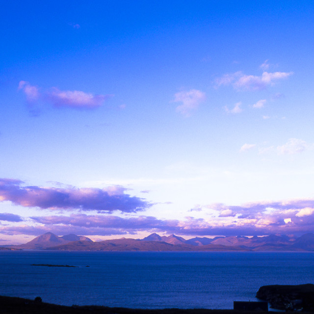 "The Cuillins, dawn" stock image