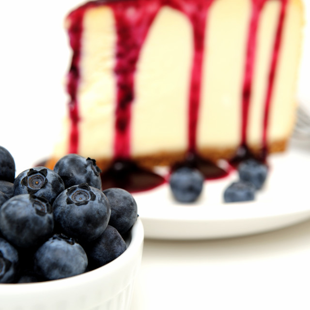 "Fresh Blueberries And Cheesecake" stock image