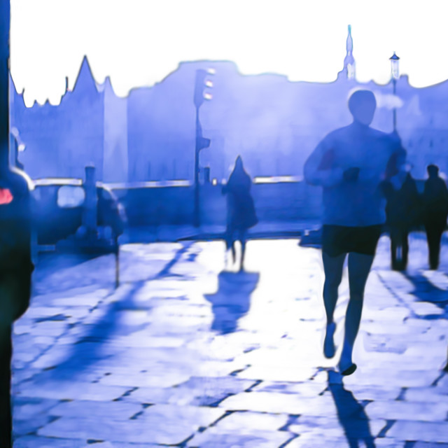 "Morning jog" stock image
