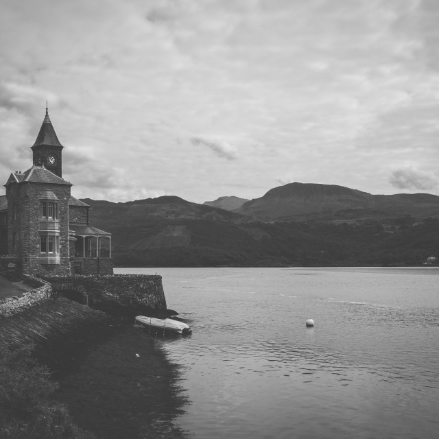 "barmouth clock tower" stock image