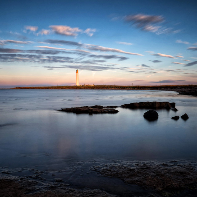 "Sunset at Barns Ness Lighthouse" by Jeff Carter - $12.33 "Sunset at Barns Ness Lighthouse" stock image
