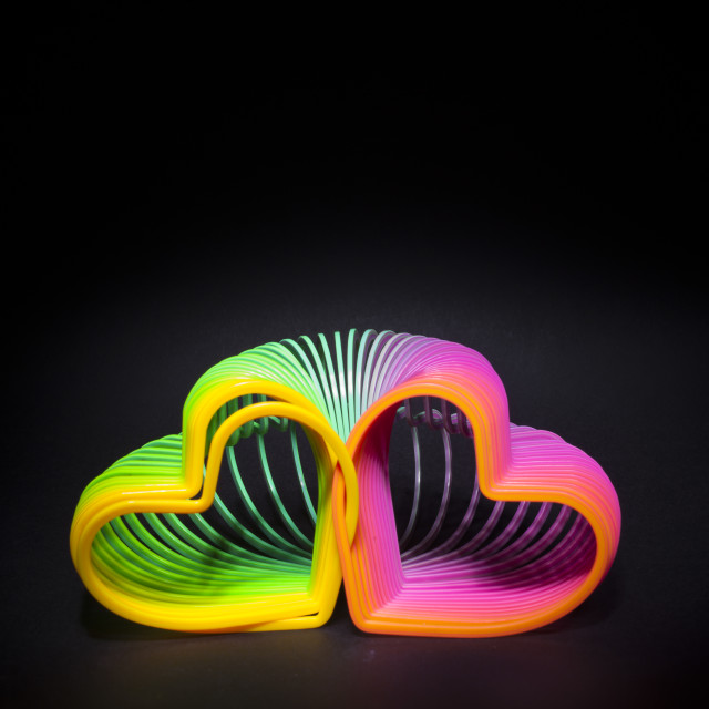 "Light Painting Hearts" stock image