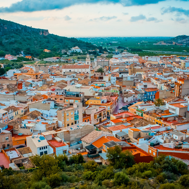 "Colourful Houses in Spain" stock image