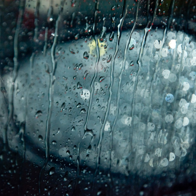 "Wet rear mirror background." stock image