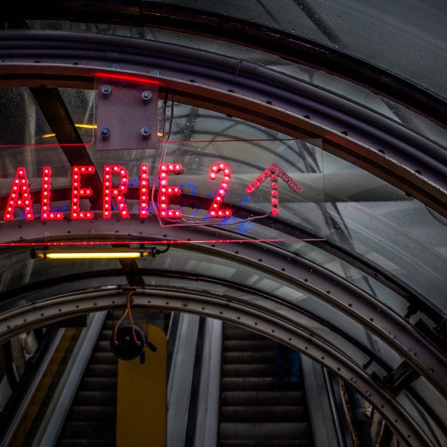 "Galerie 2 Sign at Pompidou in Paris" stock image