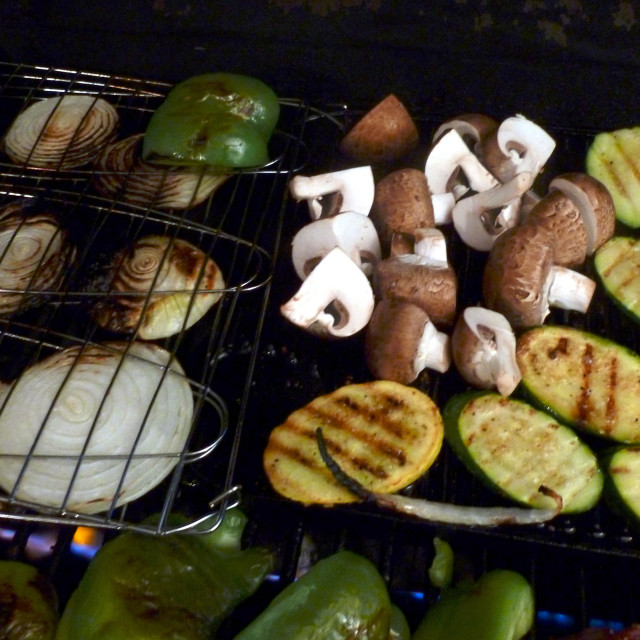 "Grilled veggies" stock image