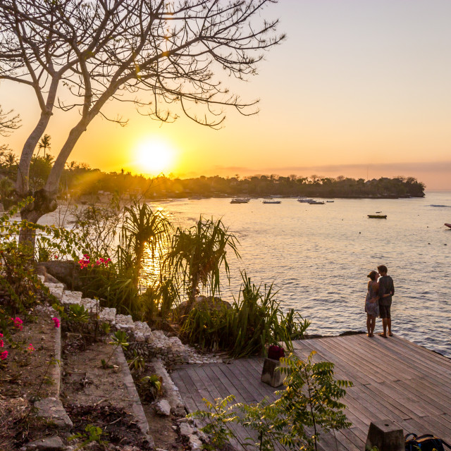 "sunset romance" stock image