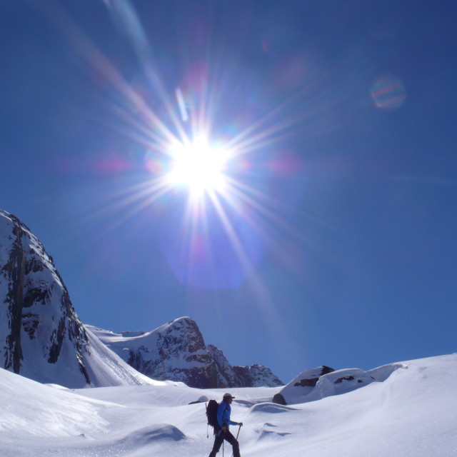 "Ski Touring, Western Greenland" stock image