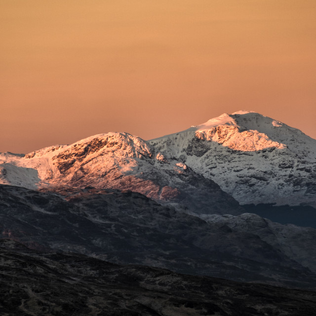 "Dawn over the Snow Covered Mountains in the Trossachs" by Jeff Carter - $12.33 "Dawn over the Snow Covered Mountains in the Trossachs" stock image