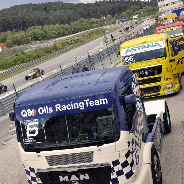 "Grand Prix of France trucks 2013" stock image