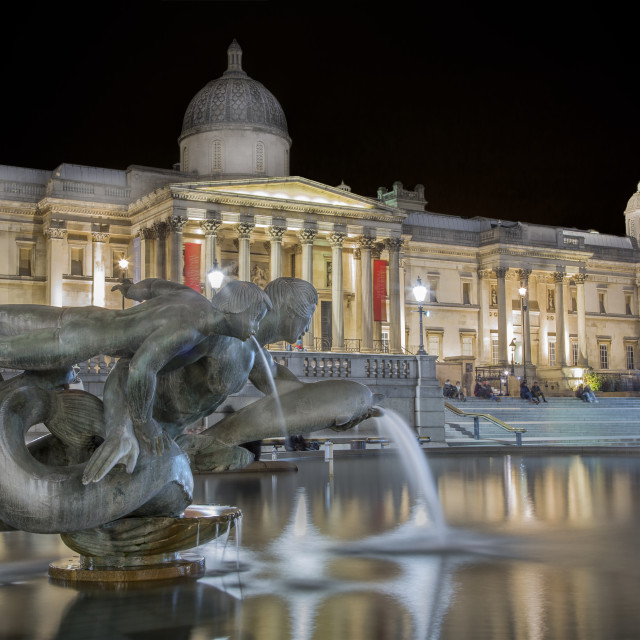 "National Gallery, Trafalgar Square. London" stock image