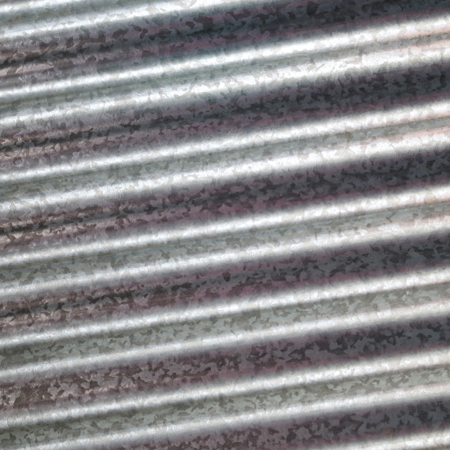 "zinc galvanized corrugated metal texture diagonal" stock image