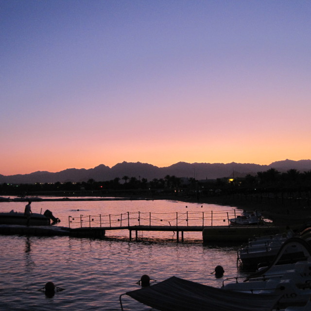 "The Red Sea at night" stock image