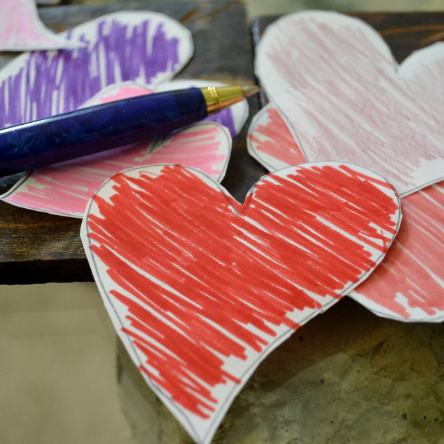"Heart Notes" stock image