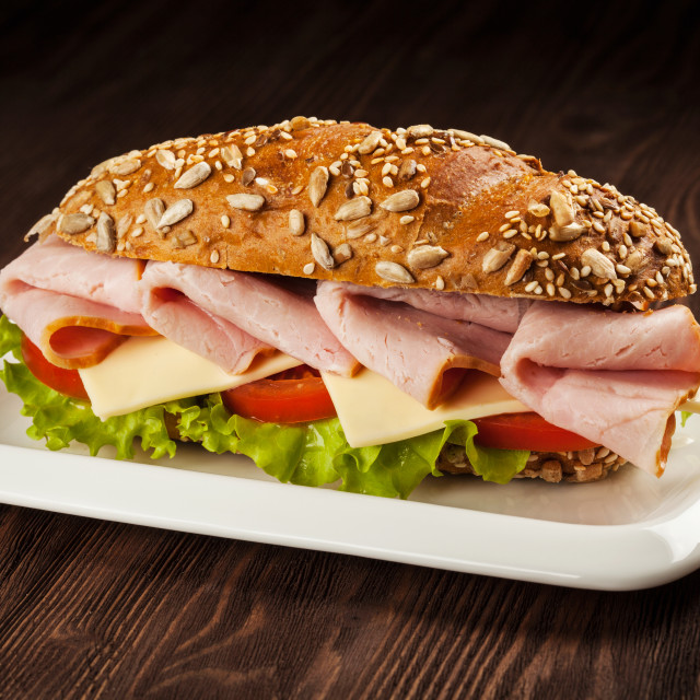 "Ham sandwich" stock image